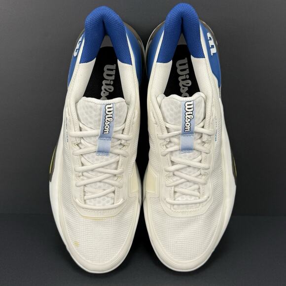 Wilson SAMPLE Rush Tour 5 Clay Men’s 10 Tennis Shoes White/Blue New No Box Rare main image 5